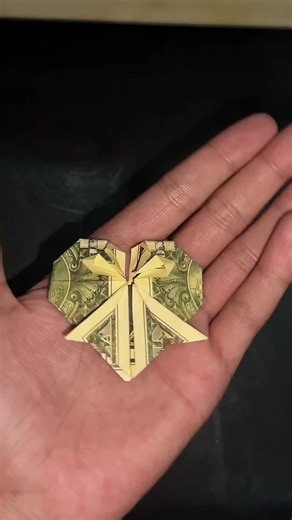 Let's Fold a US Dollar Bill into a Beautiful Heart ❤️ #usdollar #origami #heart #artandcraft #dollarorigami
