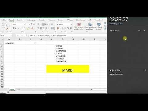 Conversion de date en jour de semaine sur Excel
