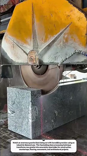 Massive Granite Block Cutting Process | Powerful Diamond Saw Stone Factory Technology