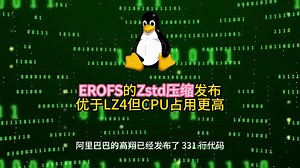 EROFS的Zstd压缩发布：优于LZ4但CPU占用更高 2024.5.8