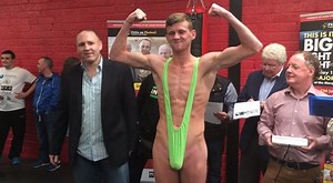JOE.ie - Video: Irish boxer hilariously shows up for his fight weigh-in wearing a mankini