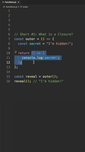 JavaScript Closures explained in 30 seconds! 🚀