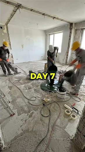 Smashed Tiles to Dark Green EPOXY Makeover 🤯 #ASMR #Epoxy #timelapse