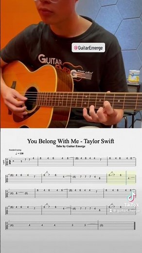 Taylor Swift - You Belong With Me (Tutorial with tabs)