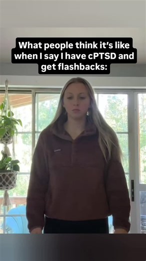 Ptsd Path on Instagram: "What people imagine when I say I have cPTSD and get flashbacks vs. what it’s actually like. It’s not always obvious, but it’s very real. 🤍 Credit :- Tiktok/its.liljessi #cptsd #ptsdawareness #traumahealing #mentalhealthawareness #neurodivergent"