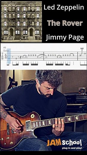 Led Zeppelin The Rover Guitar Solo with TAB #shorts #jimmypage
