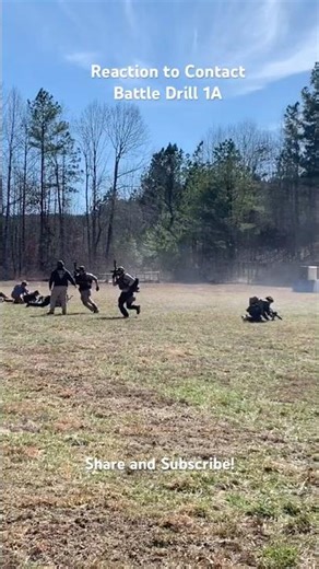 SUT: React to Contact Battle Drill 1A #smallunittactics#battledrill #firearmstraining #rifletraining
