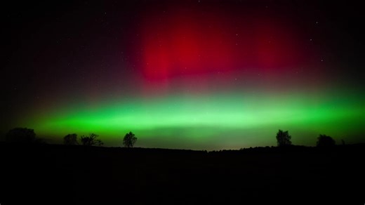 Stunning Timelapse of Northern Lights in Germany