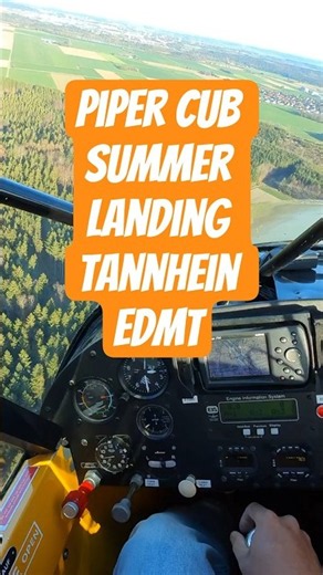4K | Pilot's View | Piper Cub Summer Landing Tannhein EDMT, Germany #68