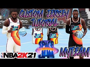 SPACE JAM 2 CUSTOM JERSEY TUTORIAL! ALTERNATE COLORWAY UNIFORM! NBA 2K21 MyTeam! HOW TO MAKE!