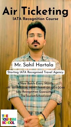 Air Ticketing Course | IATA Recognition Course | Mr. Sahil Hartala | Travel & Tourism Courses