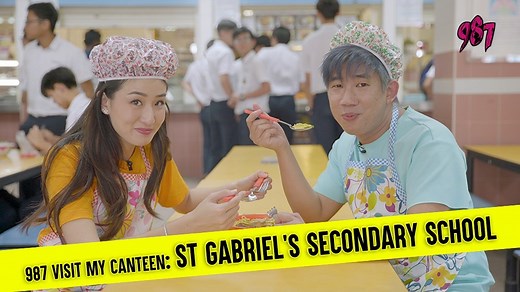 Get Up with Gerald & Kim are here at St Gabriel's Secondary School and they are trying out the Nasi Padang stall! 😋 They tried their hand at cooking the special-of-the-day, Mee Soto! They clearly had a great time cooking... and had a lot more fun eating! 🤤 FUN FACT: St. Gabriel's Secondary is Gerald's ex-school! 🤓 We can't wait to go to the next school for #987VisitMyCanteen already & try out your school's food! Whether you're a current student, alumni, teacher, staff... leave in the comments