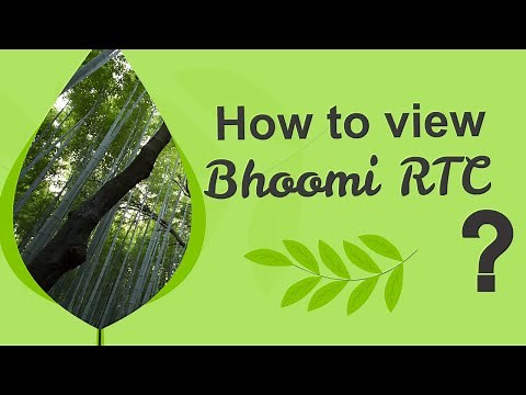 How to view Bhoomi RTC ?