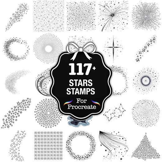 109  Stars Procreate Stamps, Star Brushes for Procreate, Instant Digital Download - Etsy