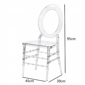 [Hot Item] Clear Plastic Acrylic Outdoor Transparent Dining Chair for Wedding Events