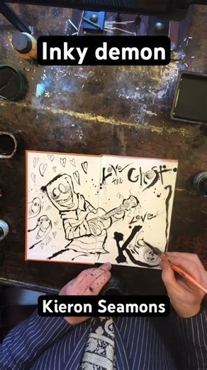 Inky demon #mustseeart #artsale #drawing #illustration #artexhibition