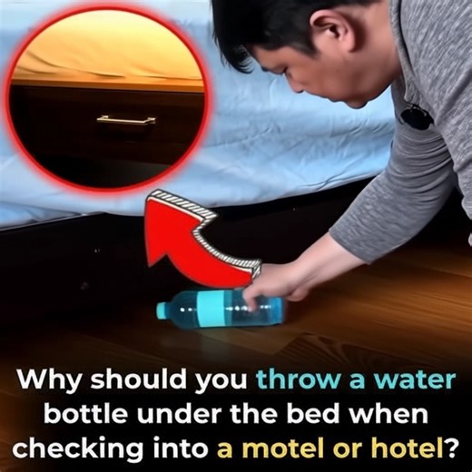 Why should you throw a water bottle under the bed when checking into a motel or hotel? | Video Clip