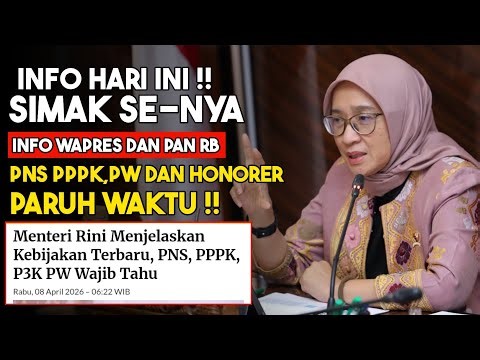 TERIMA KASIH,,INFO WAPRES DAN PAN RB‼️ PNS PPPK DAN HONORER WAJIB TAU‼️