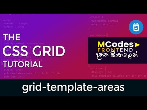 CSS Grid Mastering Grid Template Areas Step-by-Step Tutorial (in Sinhala)