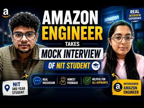 DSA Mock Interview with NIT Student 🔥 | Amazon Engineer
