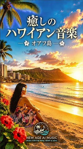 癒しのハワイアン音楽 🌺 オアフ島 | ワイキキとダイヤモンドヘッドの穏やかな風景