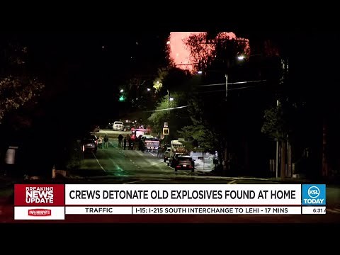 Crews detonate 'ancient dynamite' sticks found in Holladay home