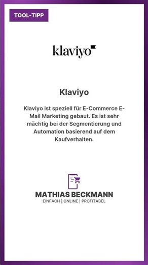 Klaviyo: E-Mail Marketing für E-Commerce 🛒