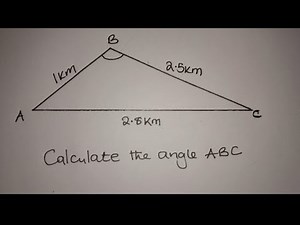 The Cosine rule (finding an angle given three sides)
