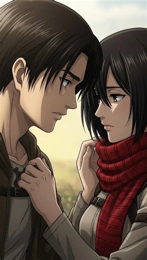 @twinglitchanime on Instagram: "Eren & Mikasa — A love wrapped in a scarf. Attack on Titan | Season 2 | Episode 12 — “Scream” The moment he gave her the scarf, he unknowingly gave her a home. She wore it as armor, comfort, and a silent promise. Their love never needed words — it lived in action, protection, and pain. Even when fate made her raise the blade, love made her lower her pride. A bond too deep to end… even at the end. Follow for more Anime lore. #animefacts #aot #erenyeager #mikasaacke