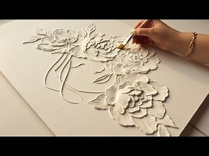 The Secret Behind This Gorgeous 3D Textured Flower Art on Canvas