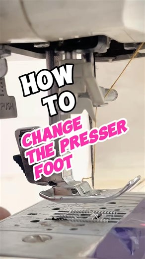 How to change the presser foot #sewingtips #sewingbasics
