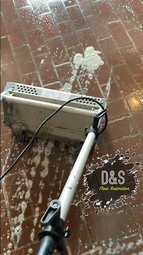 How to deep clean brick floors and sealing with high gloss sealer