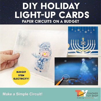 Electricity and Circuits Paper Cards Activity - Fun Holiday Science Project