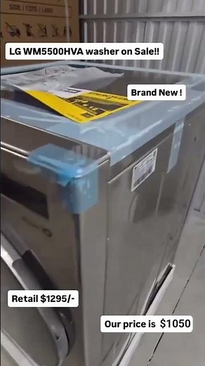 LG WM5500HVA 5.2 cu. ft. Smart Steam Washer – TurboWash®360 & AI care www.realvaluehomesolutions.com