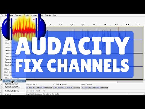 Fix Stereo Channel with only Left or Right Audio : Audacity Tutorial