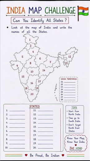 🗺️ India Map Challenge | Can You Identify All States? 🇮🇳