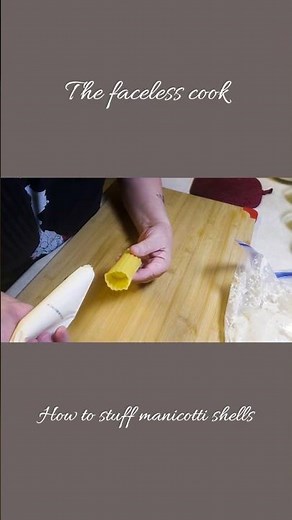 How to fill Manicotti shells