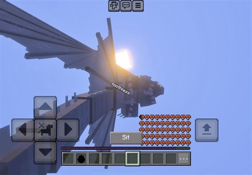 Flying #toothless. #howtotrainyourdragon #minecraft