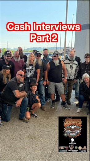 Part 2: Cash Interviews More Riders! #greatamericanconvoy #motorcycle #shorts