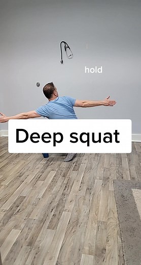 try to keep feet flat. I had trouble on one side with this as you can see. Discrepancies are good bc they give #goals.#backpain #deepsquat