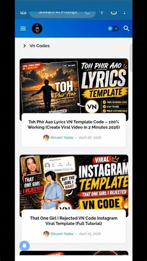 Toh Phir Aao Lyrics VN Template Code – 100% Working (2026 Viral Trick) 🔥#vncode #vn