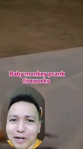Baby monkey prank to mother Gave fireworks #prank #monkey #fireworks #funny #comedy | Allan Plaza