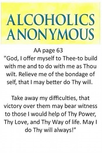 Alcoholics Anonymous - Steps 1, 2 and 3