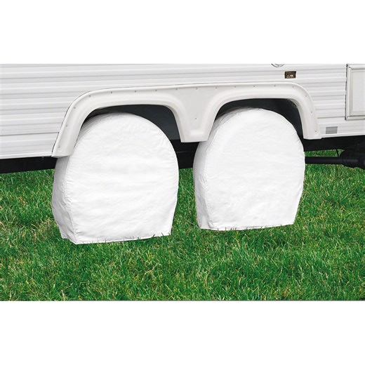 Classic Accessories OverDrive RV Wheel Cover, Wheels 30" - 33" Diameter, 9" Tire Width, White