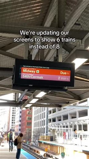 141K views · 890 reactions | We hear you, Chicago! At riders’ request, we’re starting to limit platform screens to just 6 arrivals instead of 8, so you’ll spend less time waiting for the scroll. The change will finish rolling out throughout the system this spring. | Chicago Transit Authority | Facebook