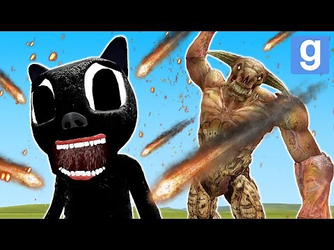 CAN CARTOON CAT SURVIVE... DOOM ETERNAL?! (Garry's Mod Sandbox) | JustJoeKing