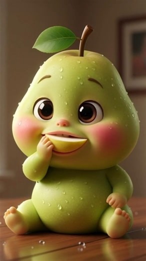Cute Pear Baby Eating ASMR 🍐