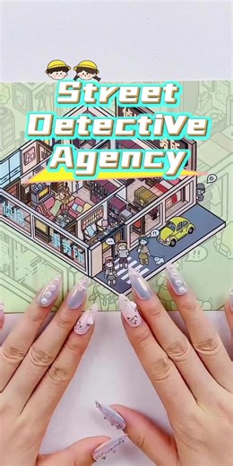 ASMR “Street Detective Agency” 3D Sticker—click my bio & get the same one! 🛍️ #asmr #relax #satisfying #sticker #diy