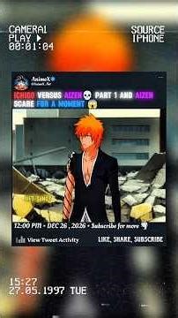Ichigo versus Aizen Part 1🌪️😱#bleach #anime #amv