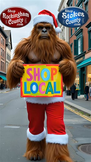 PLEASE SHARE. I finally made it to Rockingham and Stokes Counties. I got this job walking around toting this cool sign. If you are looking for places to shop and eat this Christmas season, check out the Shop Rockingham County and Shop Stokes County websites. They have a lot of neat businesses on them. Click on the video to see the entire image. | ShopRockinghamCounty.com - The Original Online Guide To Rockingham County | Facebook